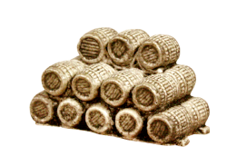 HN 601 Wooden Barrels - stacked horizontally