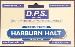 Harburn Exclusive 'Harburn Halt (McDonald Road Tram Stop)' BR Totem Fridge Magnet