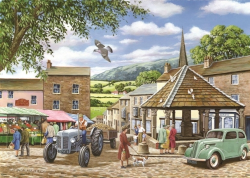 House of Puzzles 500 piece 'Market Town' Lynvale Collection Jigsaw