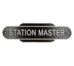 'Station Master' Cast Iron Plaque