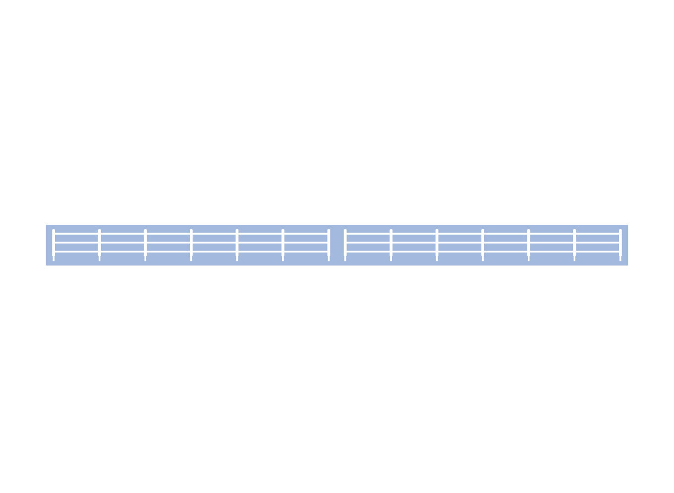 216 - Flexible Wooden Lineside Fencing, White