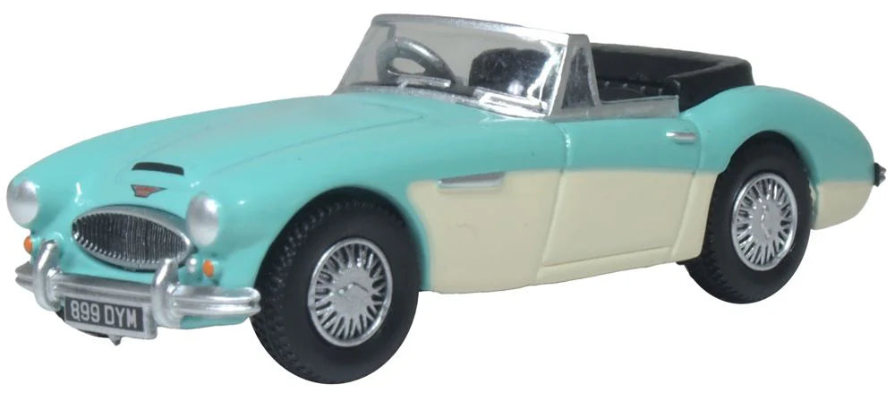 76AH3007 - Oxford Diecast - Austin Healey 3000 Florida Green/Ivory White