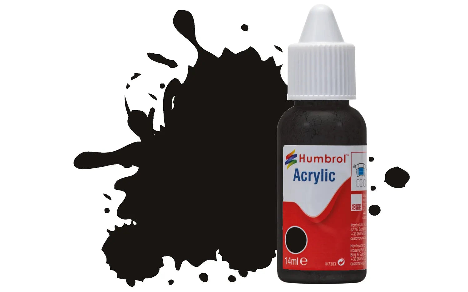 DB0201 - Humbrol - No 201 Acrylic Black - Metallic