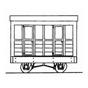 DM04A - DUNDAS - OO-9 - Freelance Planked 2 Compartment, 4 Wheel Coach