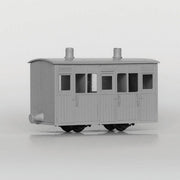 DM6 - DUNDAS -OO-9- Ffestiniog & Blaneau Rly Planked 4 Wheel 1st/2nd Coach