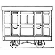 DM76 - DUNDAS - OO-9 - Freelance Panelled 4 Wheel 1st Class 2 Compartment Kit