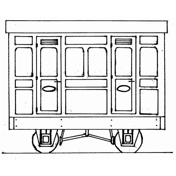 DUNDAS-R/Stock Kit-OO-9-Freelance Panelled 4 Wheel 1st Class 2