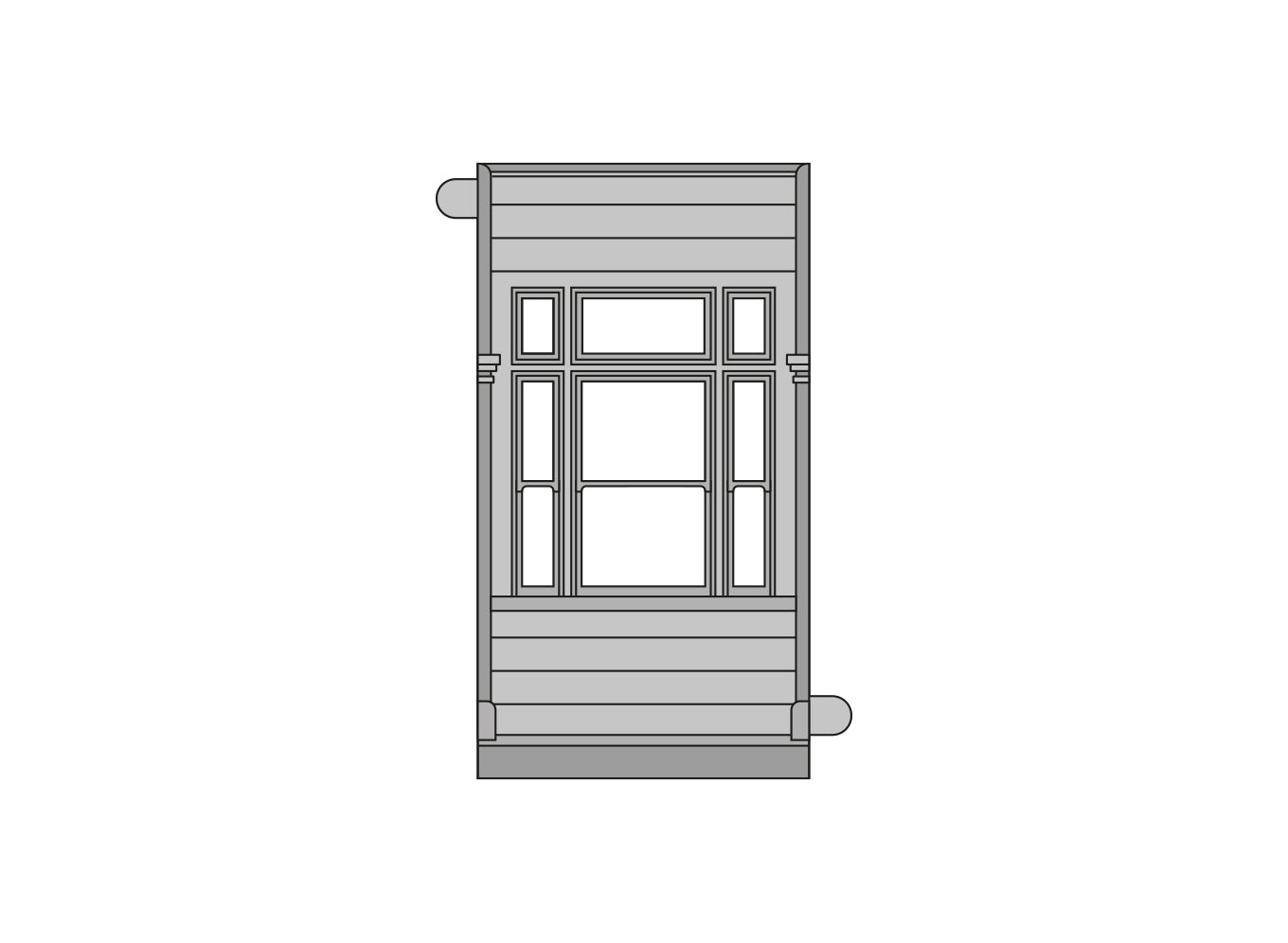 GJ02 - Grand Junction LNWR Wooden Station, Window Panels (4)
