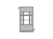 GJ02 - Ratio Grand Junction - OO/HO - LNWR Wooden Station, Window Panels (4)