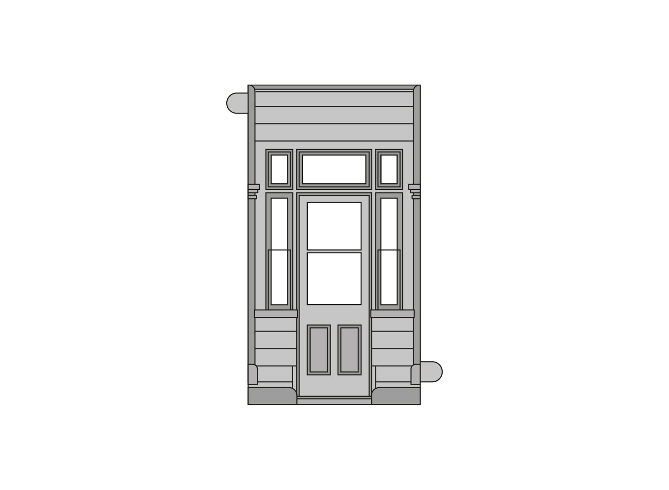 GJ03 - Grand Junction LNWR Wooden Station, Single Door Panels (4)