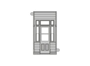 GJ03 - Ratio Grand Junction - OO/HO - LNWR Wooden Station, Single Door Panels (4)