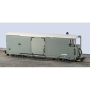 GR240UGO - PECO Great LIttle Trains - OO-9 - L&B GLT 8 Ton Bogie Goods Brake Van, Grey, Unlettered, Open