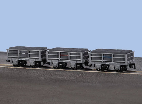 F.R. 2 Ton Slate Wagon Unbraked X 3, Grey