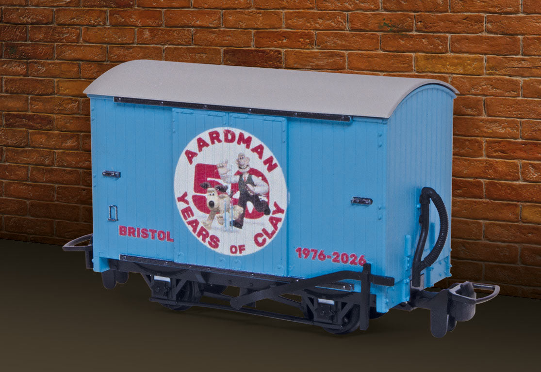 GRAA050 - PECO - OO-9 - Ready-to-run Box Van Wallace & Gromit Aardman 50th Anniversary Wagon Collectors Set