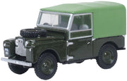 76LAN188024 - Oxford Diecast - Bronze Green (Plimsoll) Land Rover Series I 88" Canvas