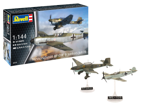 03770 Messerschmitt Bf109E & Junkers Ju87B Stuka 1/144