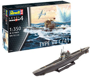 05154 German Submarine Type VII C/41 1/350