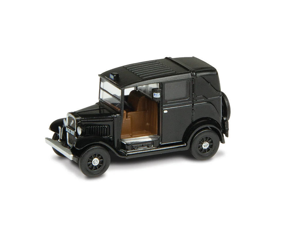 120AT001 - Oxford Diecast - Austin Low Loader Taxi Black - 1:120 Scale