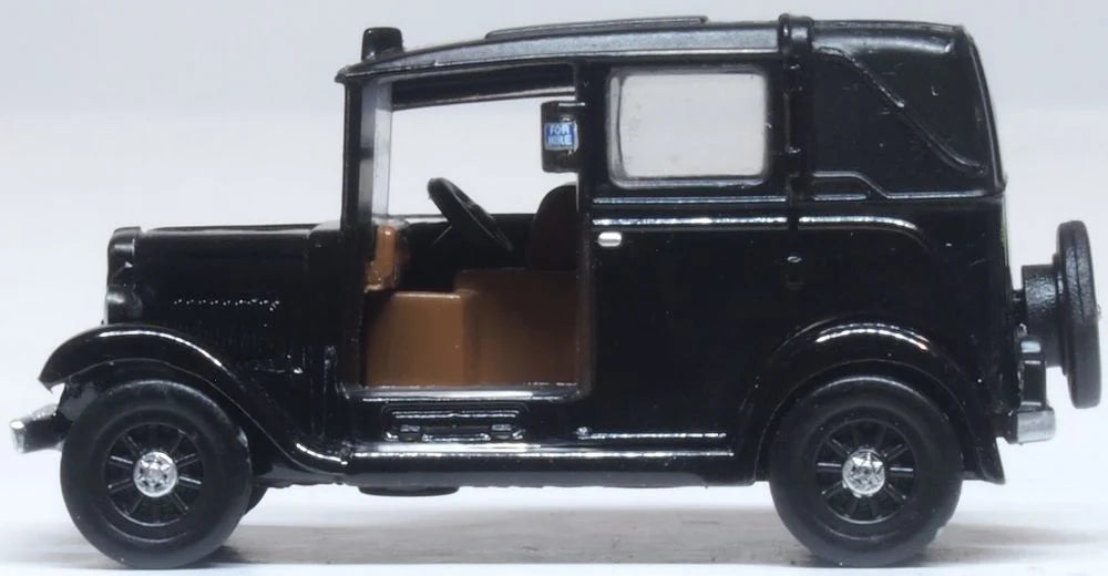120AT001 - Oxford Diecast - Austin Low Loader Taxi Black - 1:120 Scale