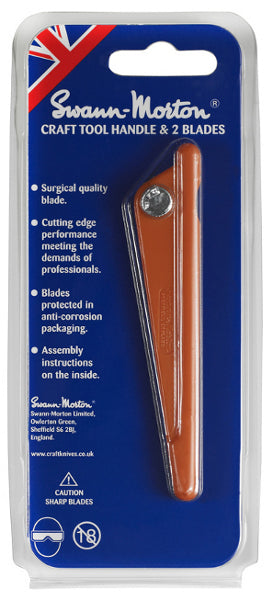 1231 - Swann Morton - Craft Tool Handle with 2 Blades (No.1 & No.2)