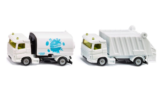 Siku 1687 Municipal Set- Road Sweeper and Garbage Truck