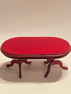 2358 Twin Pedestal Dining Table Mahogany Style Finish  1:12th Scale