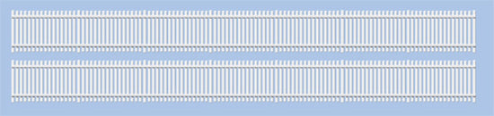 244 - GWR Trackside Fencing, White, Straights only (472mm)