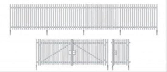 280 - Modern Palisade Fencing with Gates