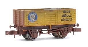 7 Plank Wagon Blue Circle No. 172 - Weathered
