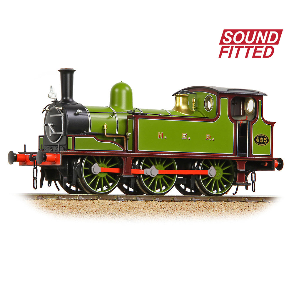 31-065SF - Bachmann - OO - NER E Tank 495 NER Lined Green & Maroon OO