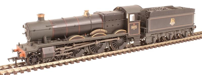 32-002A - Bachmann - GWR Hall Class - 4971 - Stanway Hall BR Black (E/C) Weathered