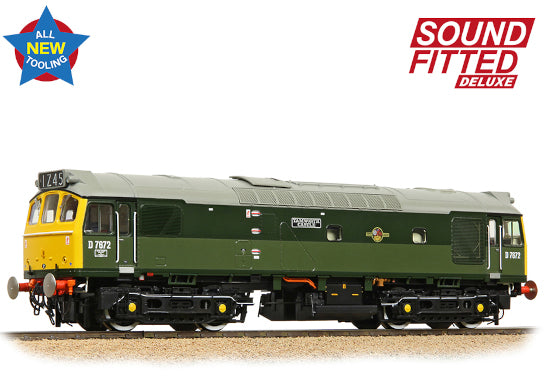 32-334SFX SPECIAL OFFER Class 25/3 D7672 'Tamworth Castle' BR Two-Tone Green (Full Yellow Ends) SOUND FITTED DELUXE