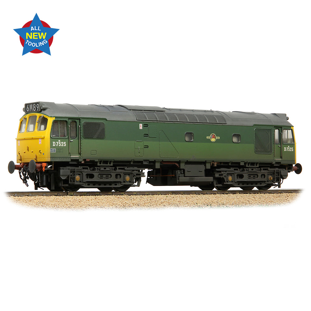BR Class 25/2  D7525 BR 2 Tone Green FYE Weathered