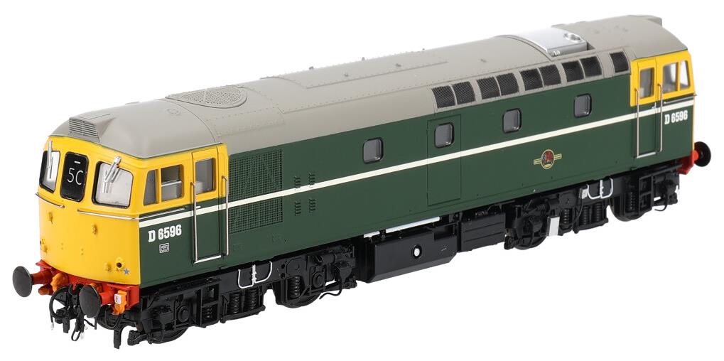 Class 33/2 - D6596 - BR Green (full yellow ends)