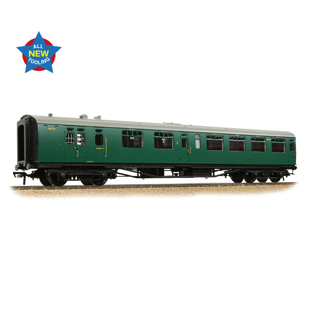 34-760 - Bachmann - OO - SR Bulleid Brake Comp. Corridor 10" Vents BR (Ex-SR) Malachite Green OO