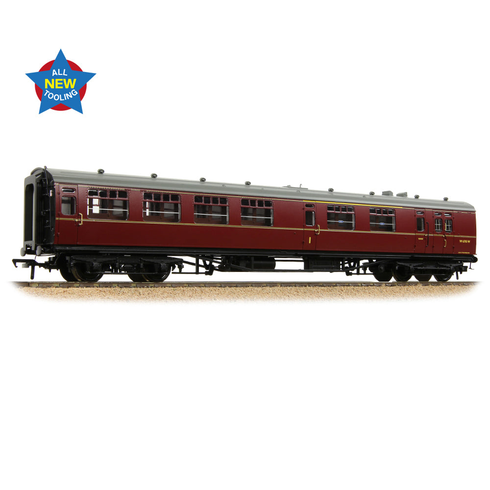 34-762 - Bachmann - OO - SR Bulleid Brake Composite Corridor 10" Vents BR Maroon OO