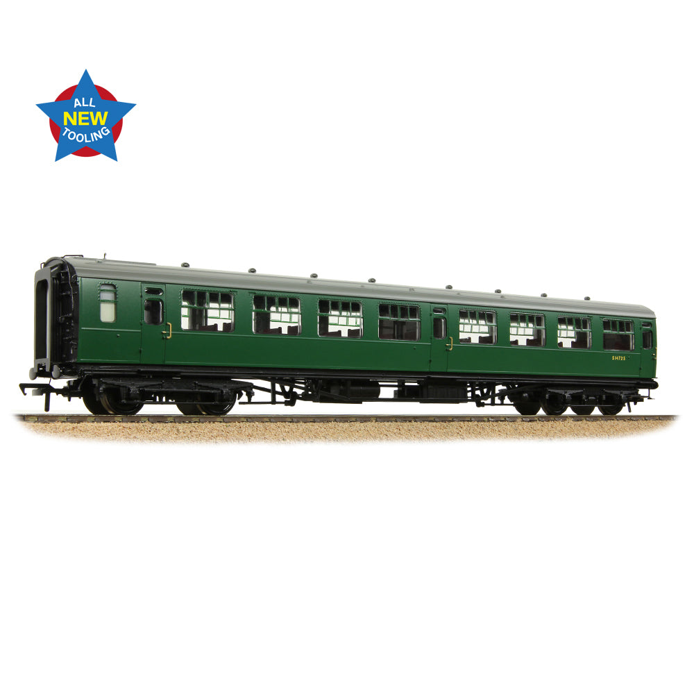 34-826 - Bachmann - OO - SR Bulleid Second Open 15" Vents BR (SR) Green