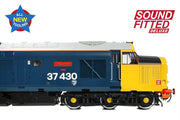35-335SFX - BACHMANN - OO - Class 37/4 Refurbished 37430 Cwmbran BR Blue (Large Logo) SOUND FITTED DELUXE