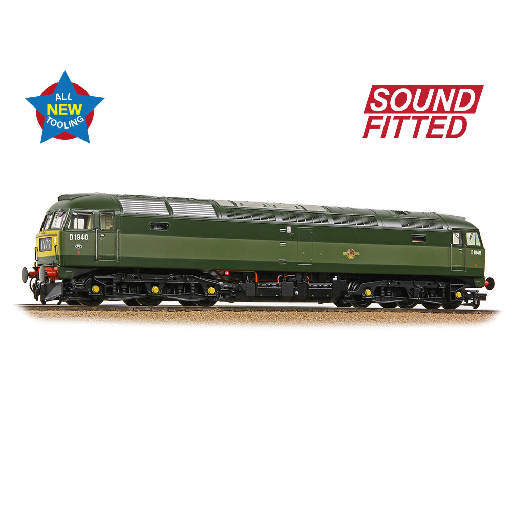 35-410BSF - Bachmann - OO - Class 47/0 D1940 BR Two-Tone Green (Small Yellow Panels) SOUND FITTED