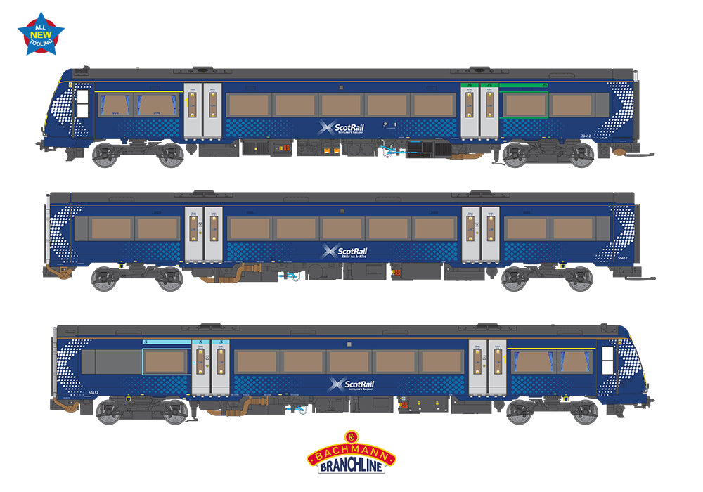 35-625 - Bachmann - OO - Class 170/4 3-Car DMU 170412 ScotRail