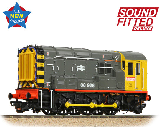 35-906SFX Class 08 08928 BR Railfreight (Red Stripe) SOUND FITTED Deluxe SPECIAL OFFER