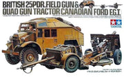 35044 British 25 PDR. Field Gun and Quad Gun Tractor 1/35