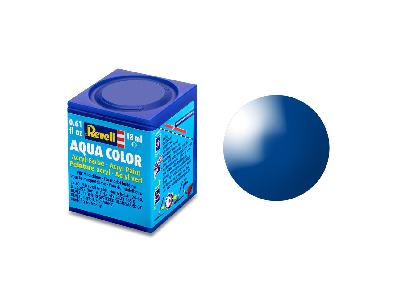 36152 - Revell - Gloss "Blue" (RAL 5005) Aqua Color Acrylic - 18ml