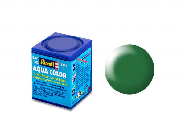 36364 - Revell - Silk "Leaf Green"(RAL 6001) Aqua Color Acrylic 18ml