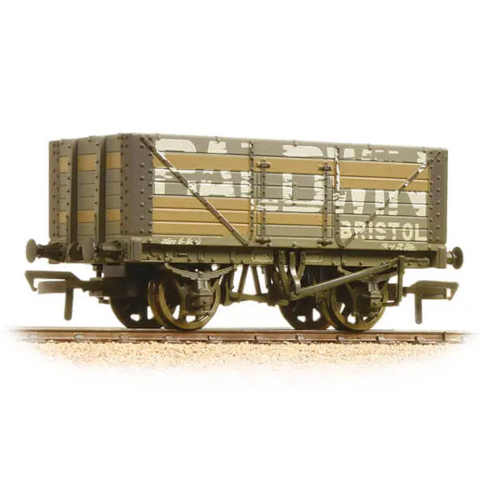 37-114 SPECIAL OFFER 7 Plank Fixed End Wagon Baldwin Weathered