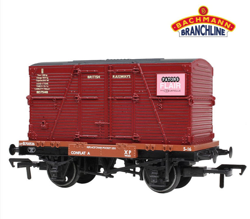 Conflat Wagon with Patons Container