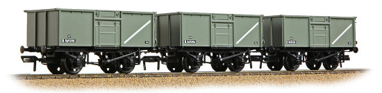 37-265 BR 16T Steel Mineral Top Flap Doors 3-Wagon Pack BR Grey (Early)