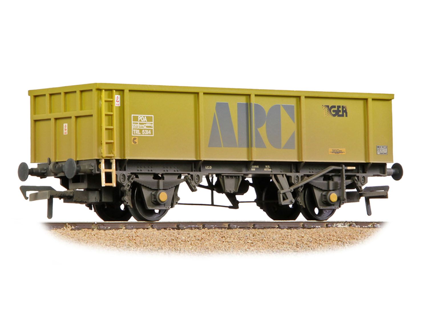 37-552E - Bachmann - OO - POA Mineral Wagon 'ARC/Tiger' Yellow [W]