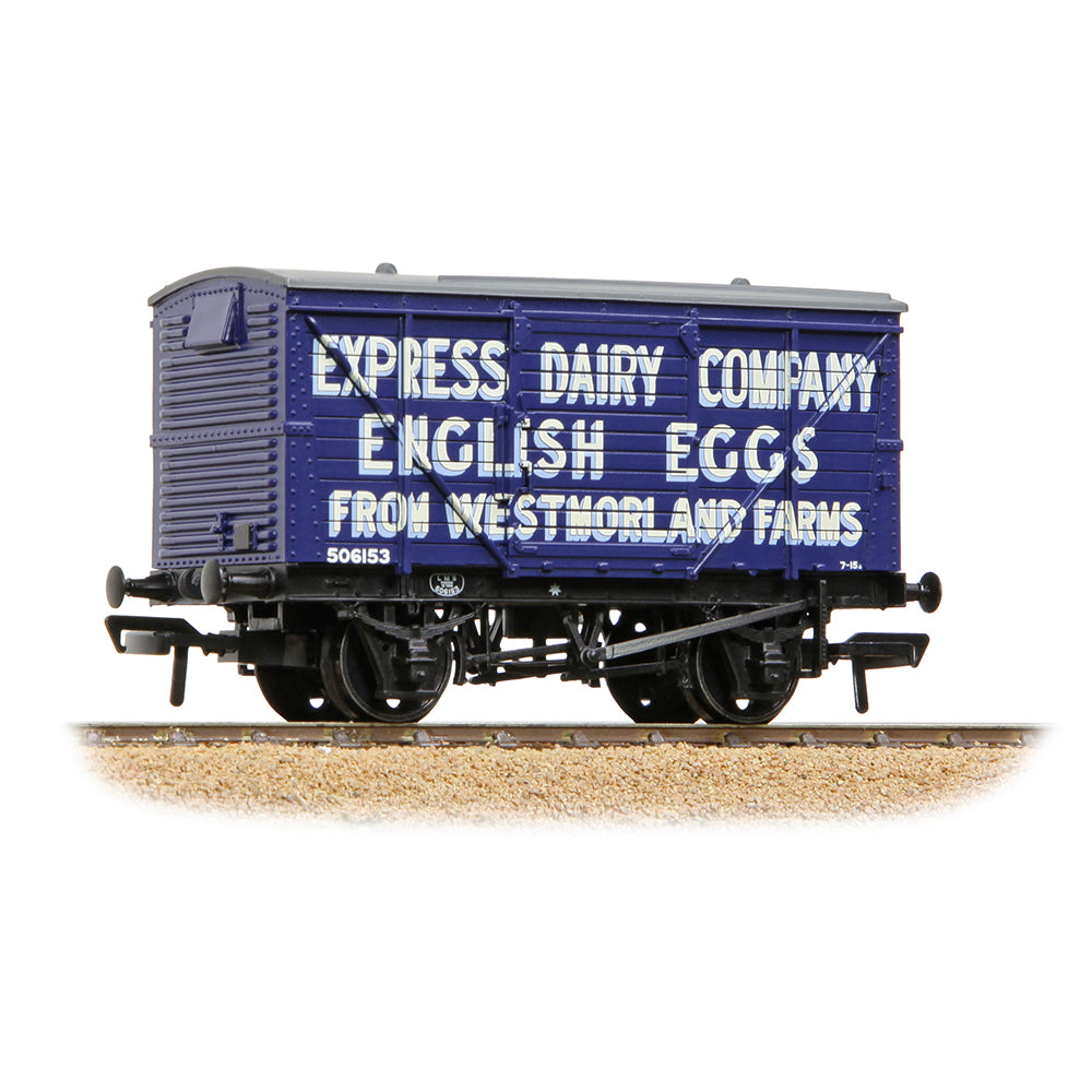 37-807A - Bachmann - OO - LMS 12T Planked Ventilated Van 'Express Dairy Company' Blue