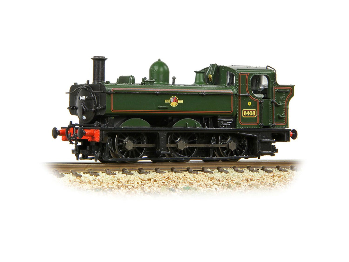 371-987A - Graham Farish - N - GWR 64xx Pannier Tank 6408 BR Lined Green (Late Crest)